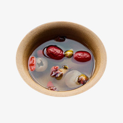 红枣干产品实物养生组合桃花茶茶水高清图片