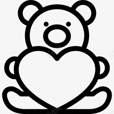 TeddyBear的心图标图标
