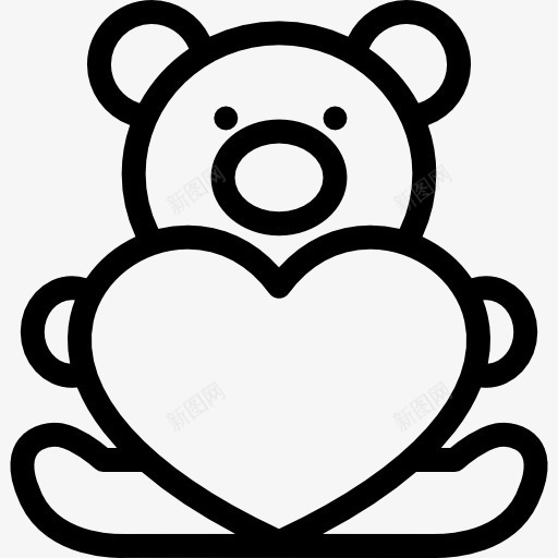 TeddyBear的心图标png_新图网 https://ixintu.com 动物 可爱 毛绒 熊 爱 玩具