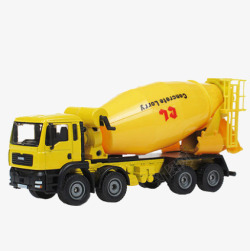 黄色水泥车工程水泥玩具车高清图片