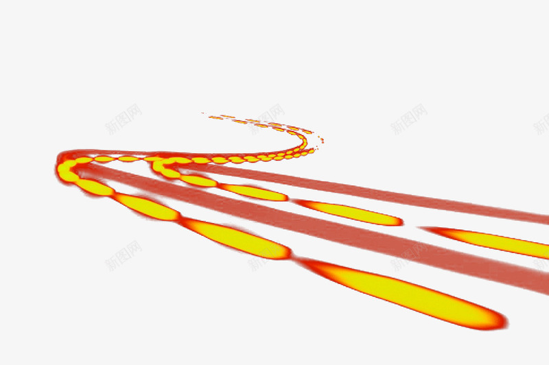 黄色蜿蜒的光速曲线png免抠素材_新图网 https://ixintu.com 光效 光速 效果素材 曲线 科技光速 蜿蜒 速度 速度光 黄色