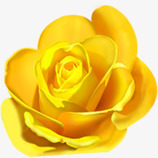 黄色卡通分层花朵素材