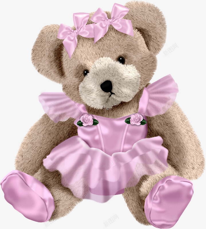 可爱的熊png免抠素材_新图网 https://ixintu.com 产品实物 布偶熊 玩具熊 粉色裙子熊