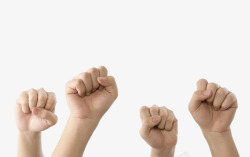 高举的手握拳抗议手势高清图片