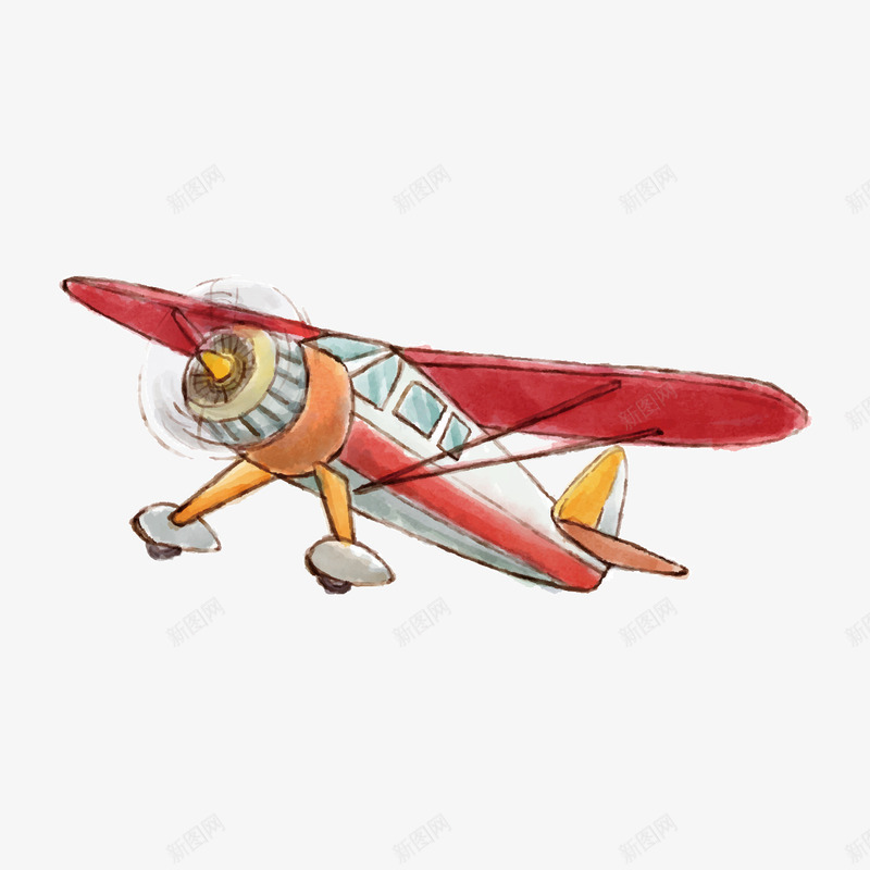 飞机png免抠素材_新图网 https://ixintu.com 卡通 手绘 涂鸦 涂鸦主题 滑翔机
