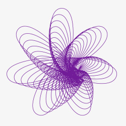 紫色曲线矢量图素材