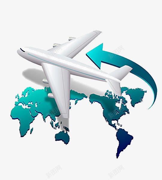 手绘飞机全球市场定位png免抠素材_新图网 https://ixintu.com 全球 市场 市场定位 方向 机遇 机遇与挑战 蓝色 飞机