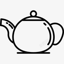 热茶壶茶壶向左图标高清图片