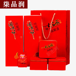 鹤峰茶条盒包装红盒包装茶高清图片