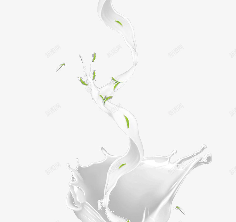 茶酸牛奶png免抠素材_新图网 https://ixintu.com 丝带 护理 源文件 牛奶 牛奶下载 美白 茶叶 茶酸 飘带