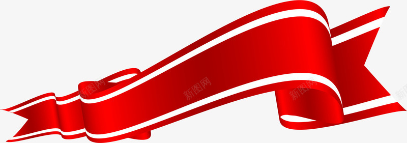红色丝带手绘中国风png免抠素材_新图网 https://ixintu.com 丝带 国风 红色