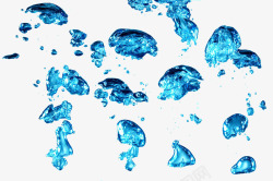 蓝色水中气泡组合素材