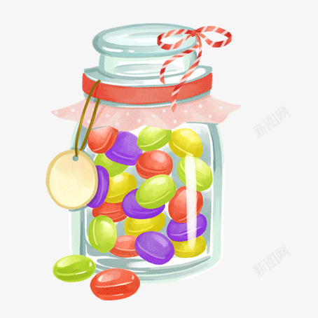 糖果瓶子png免抠素材_新图网 https://ixintu.com 五颜六色 卡通糖果 瓶子 甜食 糖果 糖果瓶子