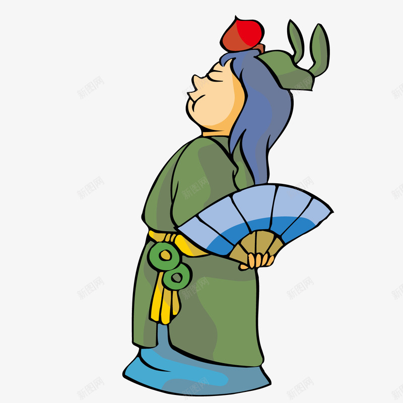 拿扇子的古代公子哥矢量图ai免抠素材_新图网 https://ixintu.com 公子 古代 扇子 玉树临风 矢量图