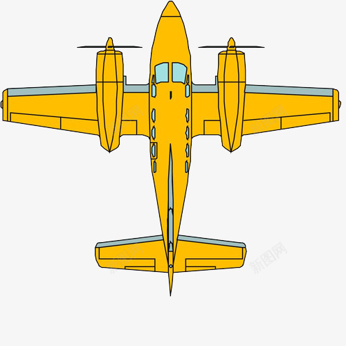 手绘卡通飞机客机png免抠素材_新图网 https://ixintu.com 卡通飞机 客机 插画 桔色飞机 绘画 飞机