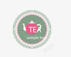 茶标签矢量图素材