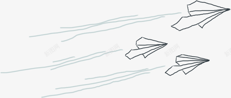 手绘纸飞机创意png免抠素材_新图网 https://ixintu.com 创意 设计 飞机
