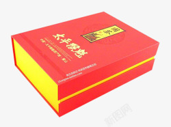 红色茶叶包装礼盒素材