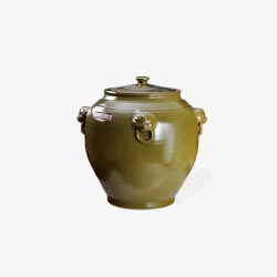 简约陶瓷马克杯带盖景德镇陶瓷带盖米缸米桶茶叶末酒高清图片