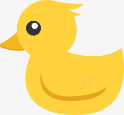 扁平鸭子黄色扁平可爱小黄鸭高清图片