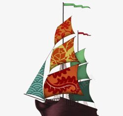 古代航海帆船高清图片