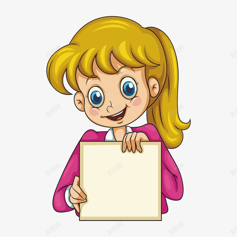 红色儿童png免抠素材_新图网 https://ixintu.com 儿童 卡通 头发 手势 灰色 红色 纸张 衣服 黄色