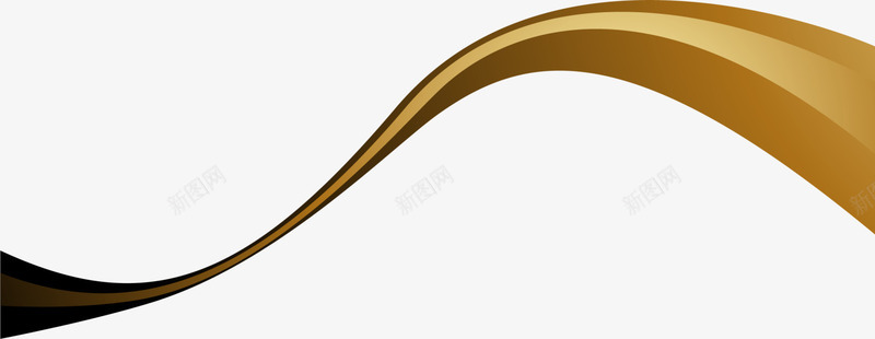 金色弧形曲线png免抠素材_新图网 https://ixintu.com 弧形 纹理花纹 线条 边框纹理 金色曲线 闪耀线条