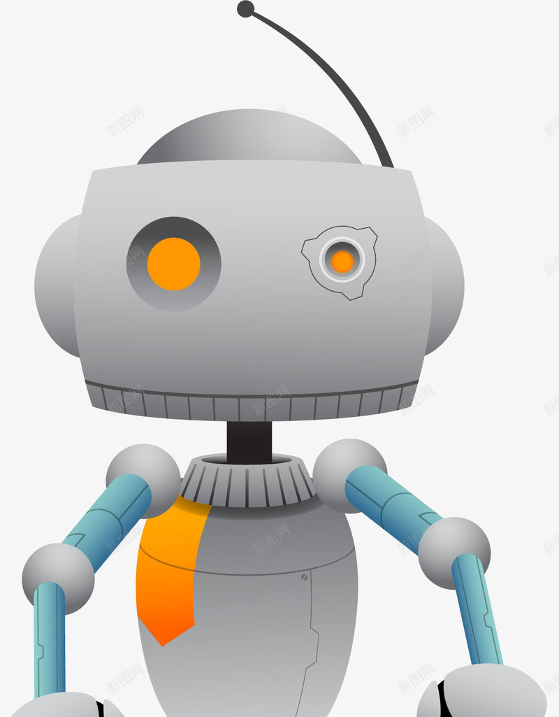 卡通酷炫科技机器人装饰图案png免抠素材_新图网 https://ixintu.com 人工智能 外太空 未来科幻 未来科技 机器人 机械 科幻 酷炫科技机器人