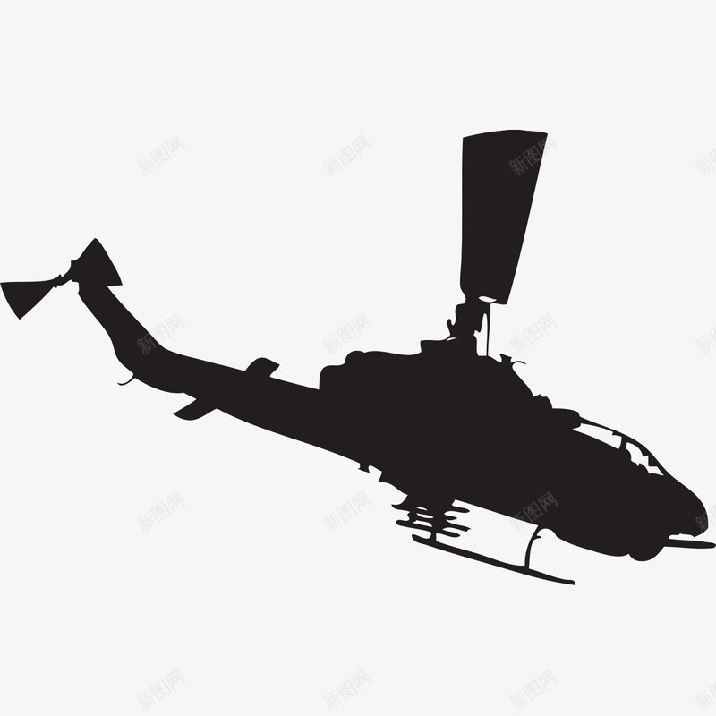 直升飞机png免抠素材_新图网 https://ixintu.com 交通工具 剪影 直升飞机 飞机 黑色