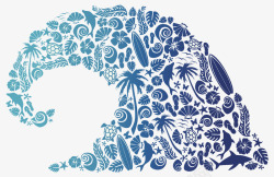 贝壳组合海洋风格纹理高清图片