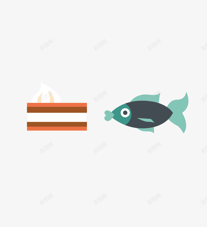 抽纸盒与咸鱼干的组合png免抠素材_新图网 https://ixintu.com 卡通 抽纸 简单 鱼