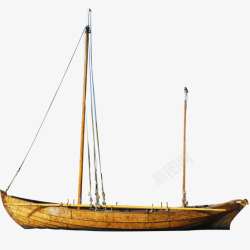 桅杆古代小帆船高清图片