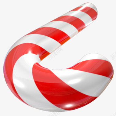 圣诞条纹拐杖糖图标图标