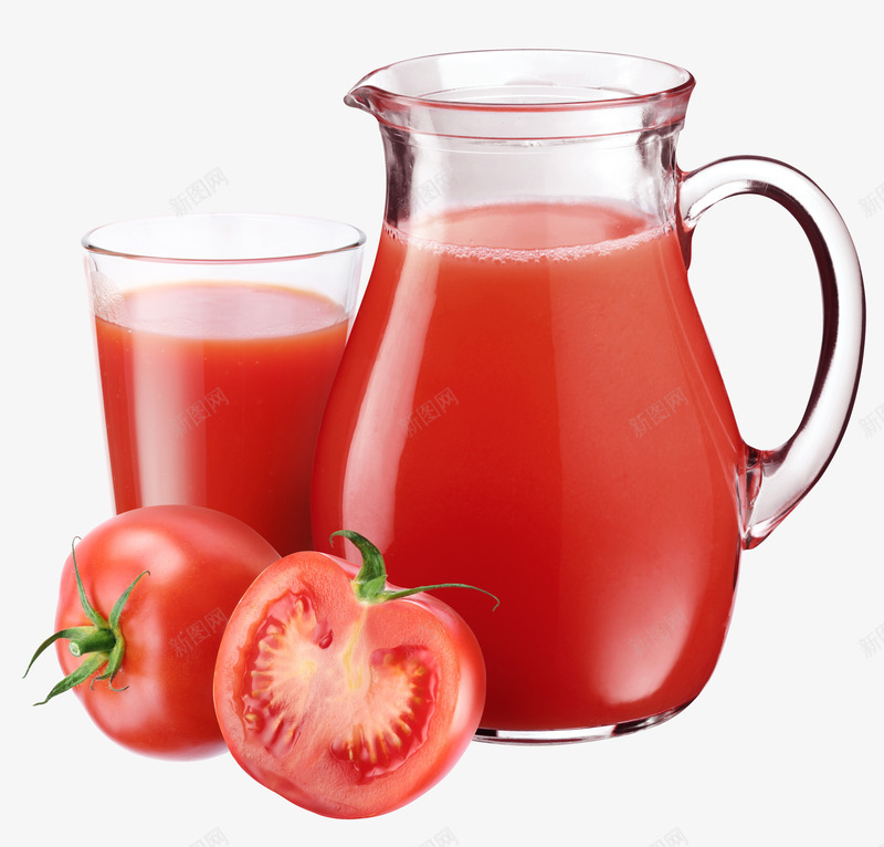 番茄汁png免抠素材_新图网 https://ixintu.com 番茄汁 红色 组合 西红柿 高清