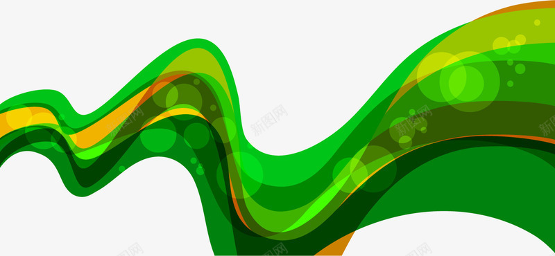 手绘动感绿色曲线png免抠素材_新图网 https://ixintu.com 动感 手绘 绿色曲线 装饰