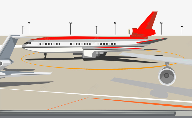 卡通手绘现代机场飞机png免抠素材_新图网 https://ixintu.com 卡通的飞机 手绘的飞机 现代的机场 矢量的飞机