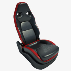 炫酷红黑色赛车座椅素材
