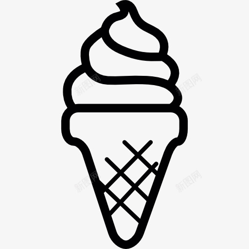 蛋卷冰淇淋图标png_新图网 https://ixintu.com 冰 夏天 夏季 寒冷 新鲜 锥 食品