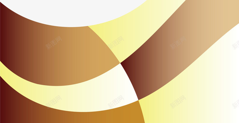 金色简约弧形png免抠素材_新图网 https://ixintu.com 拼接格子 清新图案 简约波形 花纹曲线 边框纹理 金色弧形