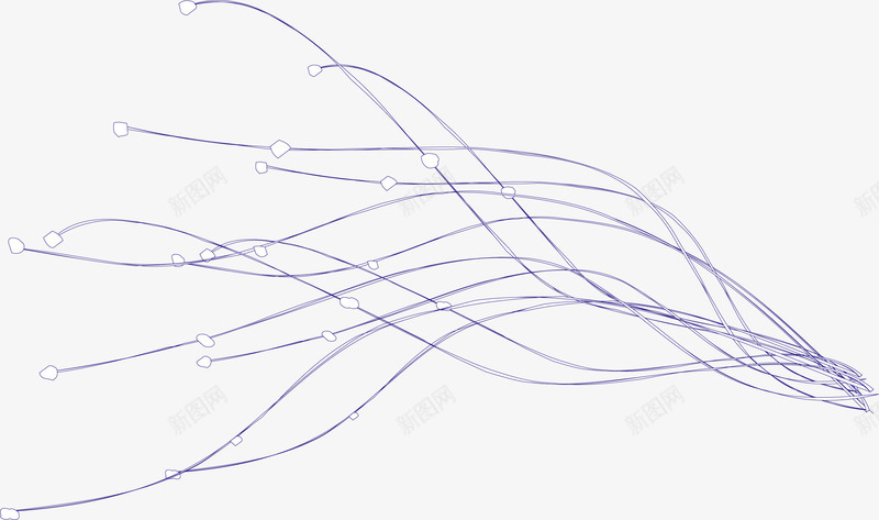 紫色扭曲线条png免抠素材_新图网 https://ixintu.com 交叉线条 交织线条 扭曲纹理 曲线纹理 简约线条 紫色线条