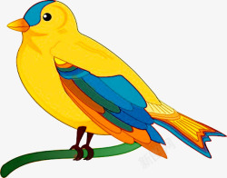 卡通黄色小鸟装饰背景素材
