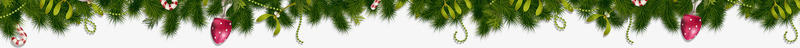 圣诞氛围树枝装饰png免抠素材_新图网 https://ixintu.com 丝带 圣诞 树枝 绿色 装饰