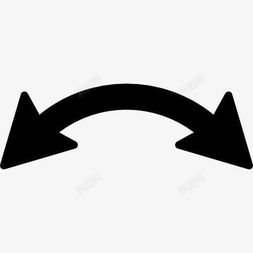 弯曲的箭头图标png_新图网 https://ixintu.com 弯曲 方向 方向箭头标志 曲线 曲线弯曲的箭头 箭头
