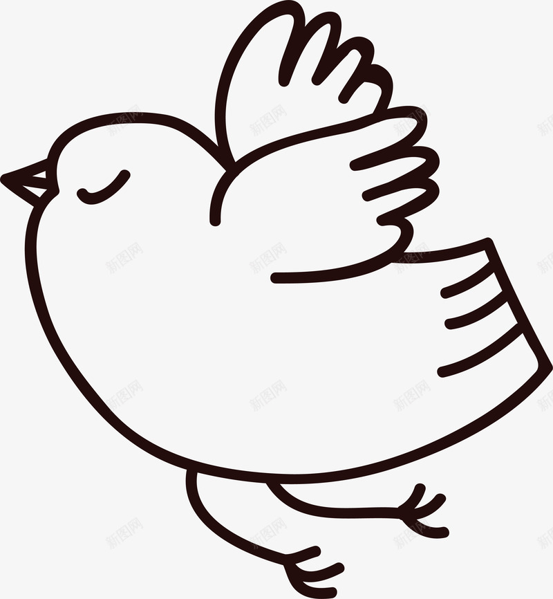 小鸟简笔画图标png_新图网 https://ixintu.com 卡通鸟类装饰 小鸟 小鸟卡通画 小鸟简笔画 手绘小鸟 飞翔 鸟类