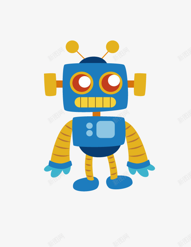 玩具机器人矢量图ai免抠素材_新图网 https://ixintu.com 机器人 玩具 玩具机器人 矢量图