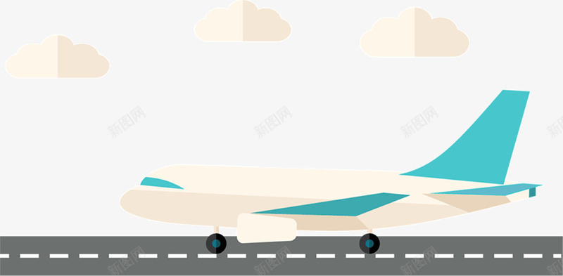 飞机跑道png免抠素材_新图网 https://ixintu.com 卡通 跑道 轮胎 飞机 飞机跑道