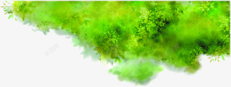 绿色水彩树枝树影png免抠素材_新图网 https://ixintu.com 树叶阴影 树影 树枝 水彩 绿色