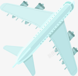 一架飞机卡通飞机装饰图案高清图片