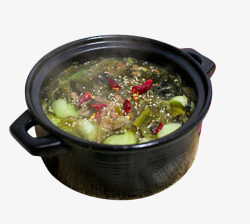 排骨烩酸菜酸菜排骨粉丝煲高清图片
