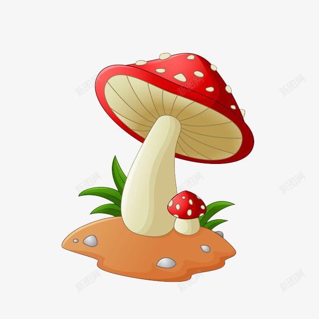 红色卡通蘑菇组合png免抠素材_新图网 https://ixintu.com 卡通蘑菇头 彩色蘑菇头 斑点 植物 红色 野生蘑菇 食材